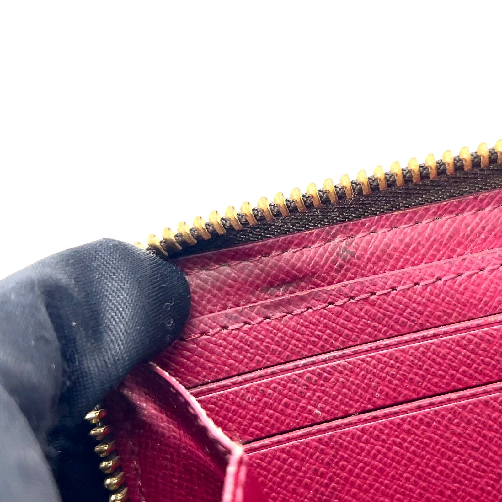 Louis Vuitton Portefeuille Clemence Monogram Fuchsia Brown Round Zippy Wallet — view 8
