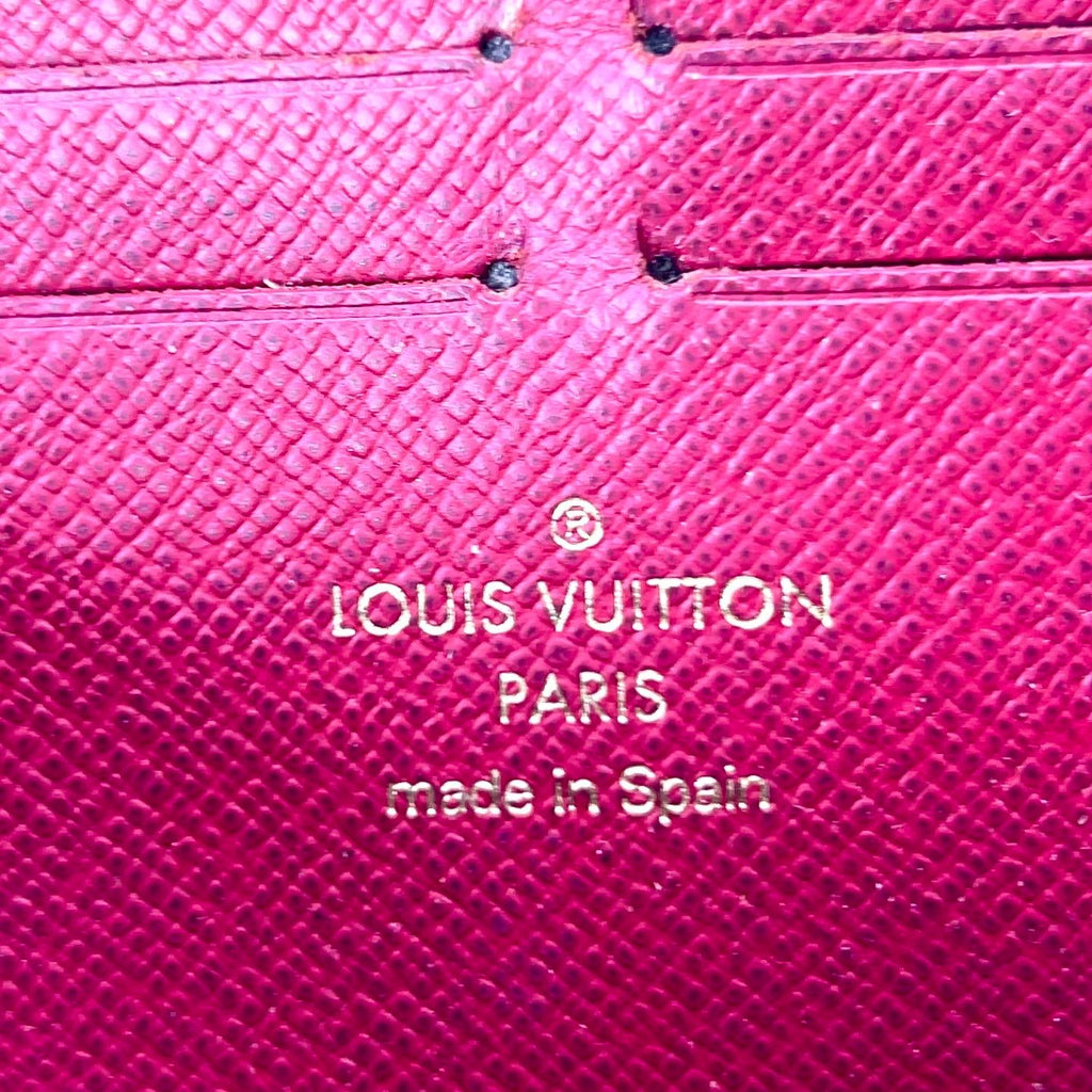 Louis Vuitton Portefeuille Clemence Monogram Fuchsia Brown Round Zippy Wallet — view 4