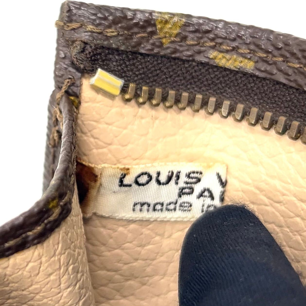 Louis Vuitton Pouch Toilette 15 Monogram Leather Brown Cosmetic Gold — view 4