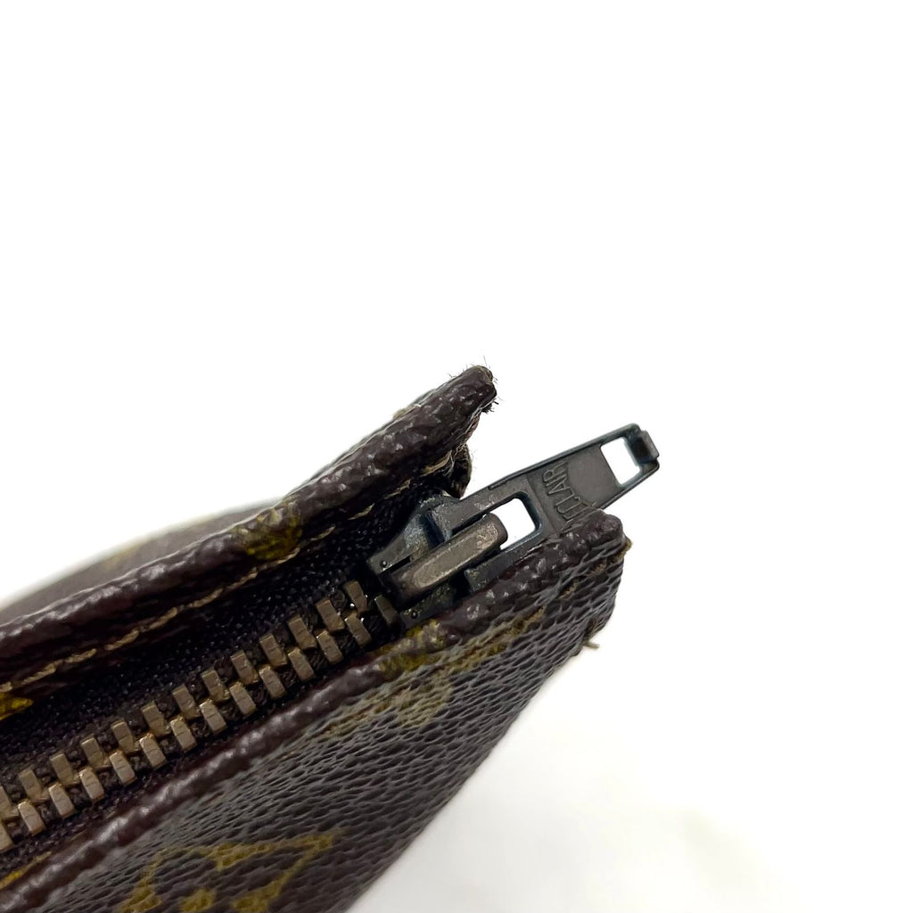 Louis Vuitton Pouch Toilette 15 Monogram Leather Brown Cosmetic Gold — view 9