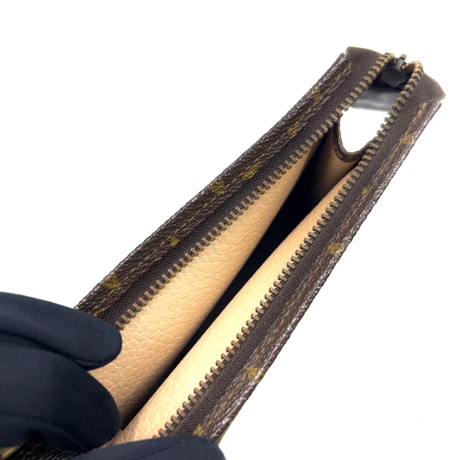 Louis Vuitton Pouch Toilette 15 Monogram Leather Brown Cosmetic Gold — view 8