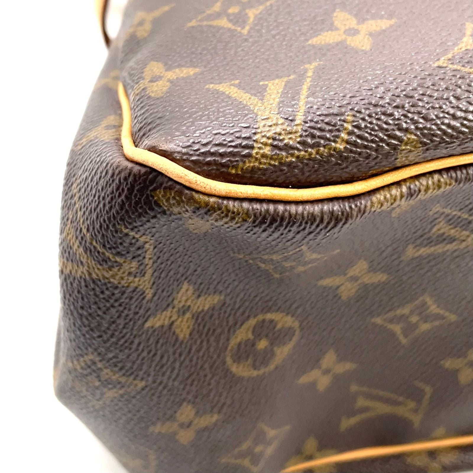 Louis Vuitton Batignolles Oriental Monogram Leather Brown Light Tote Gold — view 9