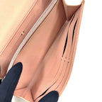 Louis Vuitton Mahina Portefeuille Iris Leather Pink Beige Wallet Silver — view 8