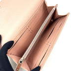 Louis Vuitton Mahina Portefeuille Iris Leather Pink Beige Wallet Silver — view 3