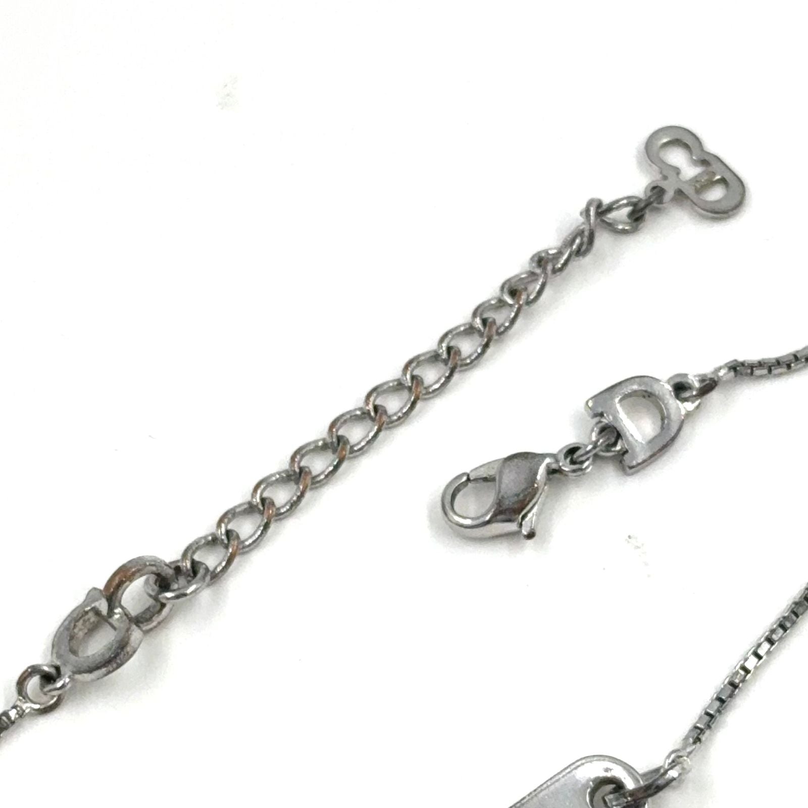 Dior Logo Plate Metal Silver Bracelet — view 8