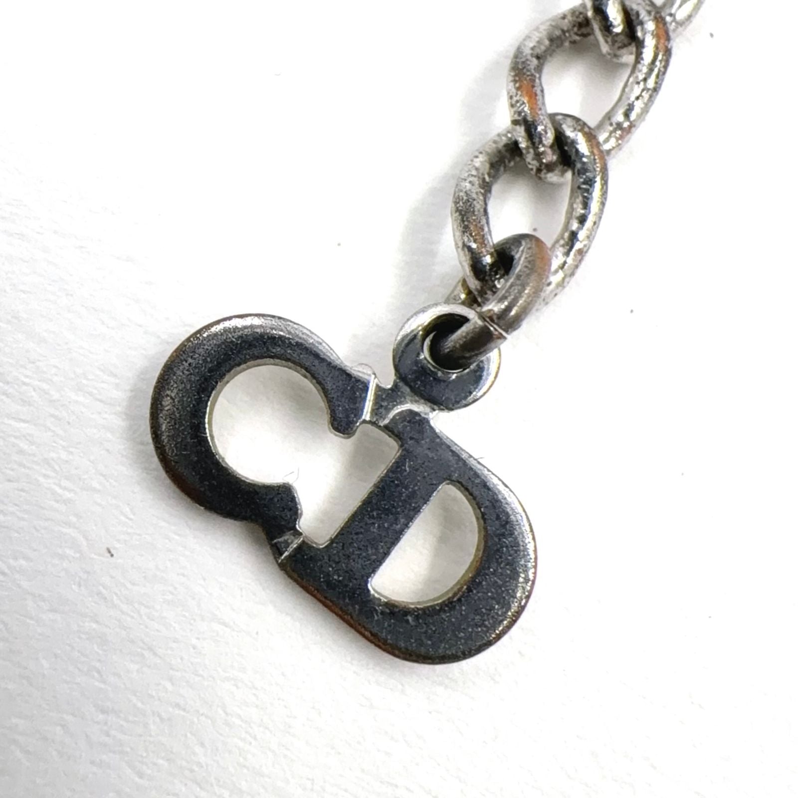 Dior Logo Plate Metal Silver Bracelet — view 4
