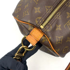 Louis Vuitton Keepall Bandouliere 50 Monogram Leather Brown Light Boston — view 9