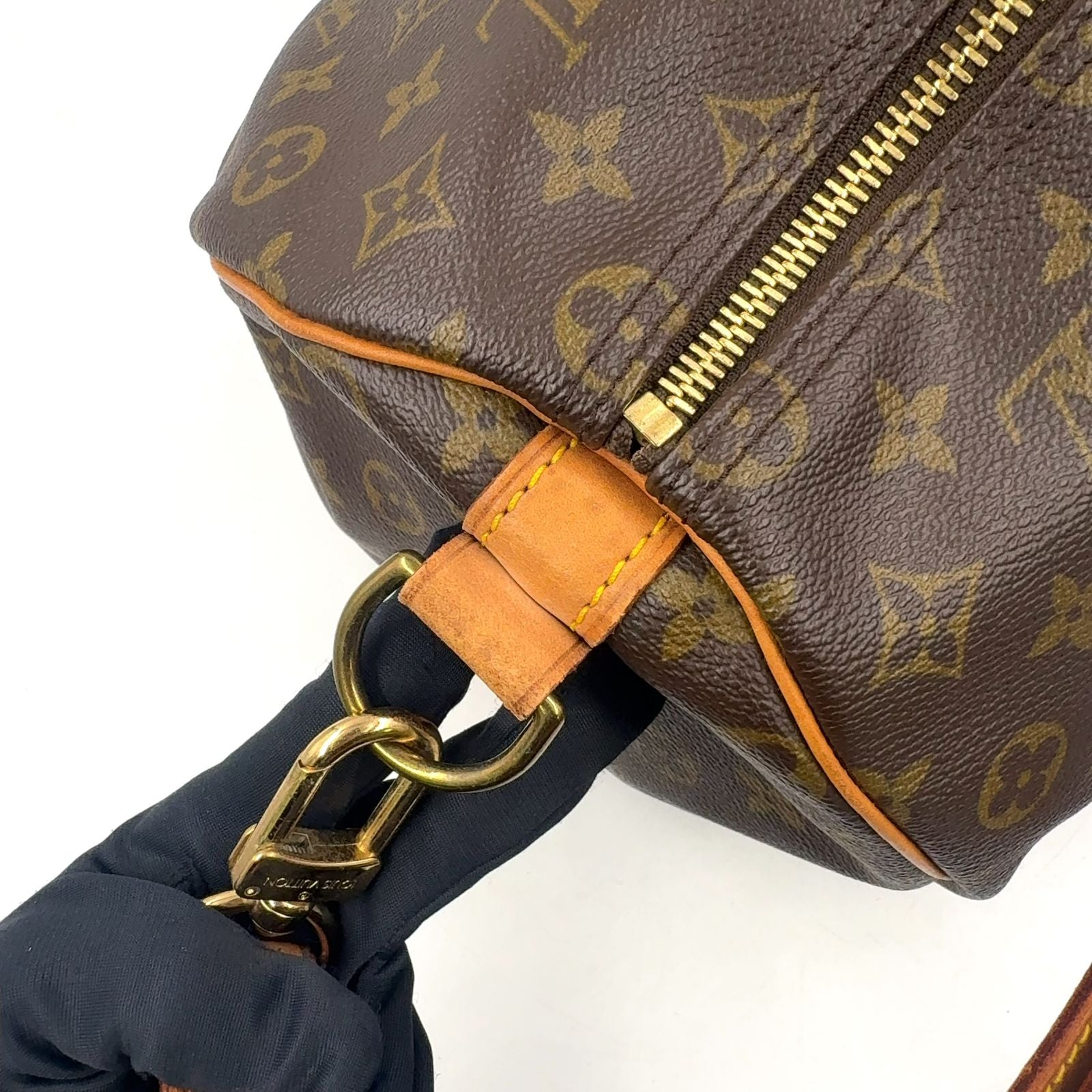 Louis Vuitton Keepall Bandouliere 50 Monogram Leather Brown Light Boston — view 9