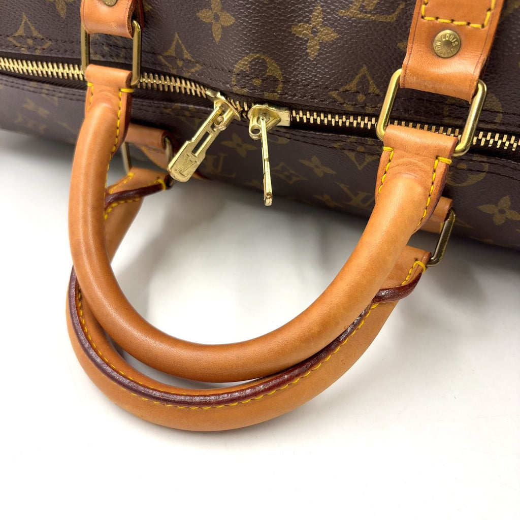 Louis Vuitton Keepall Bandouliere 50 Monogram Leather Brown Light Boston — view 5