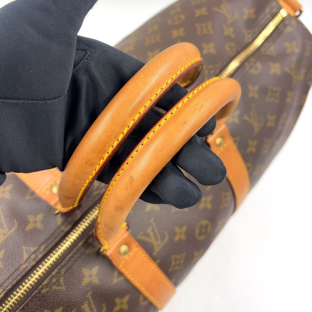 Louis Vuitton Keepall Bandouliere 50 Monogram Leather Brown Light Boston — view 6