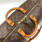 Louis Vuitton Keepall Bandouliere 50 Monogram Leather Brown Light Boston — view 7