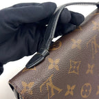 Louis Vuitton Zippy XL Monogram Macassar Leather Brown Black Zip Around Wallet — view 9