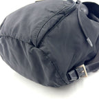 Prada Nylon Leather Black Backpack Silver — view 7