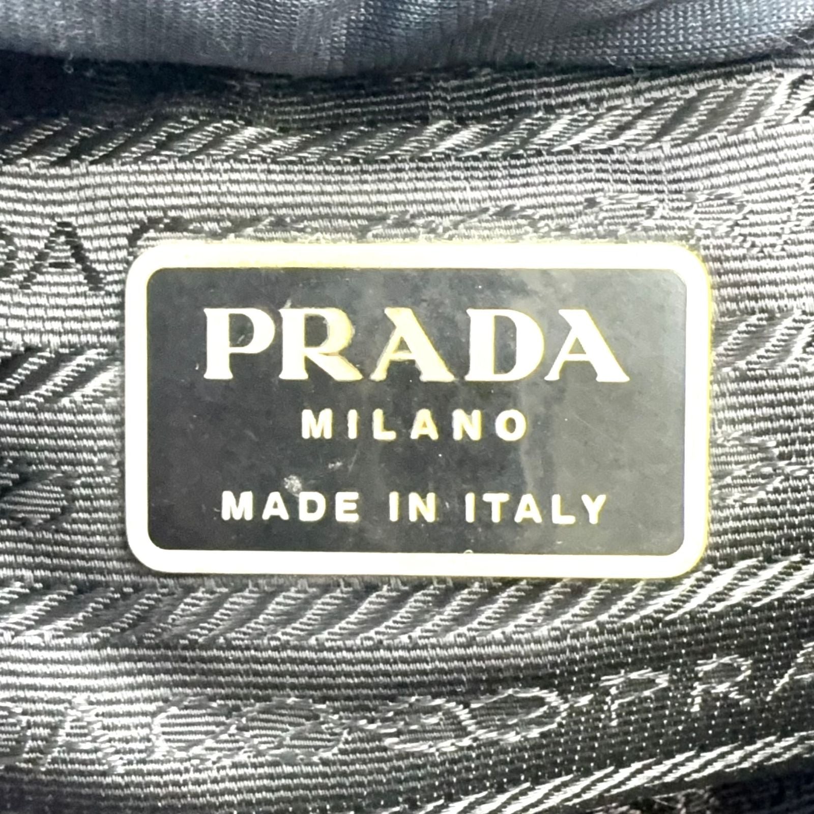 Prada Nylon Leather Black Backpack Silver — view 4