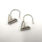 Louis Vuitton Hoop Earrings Essential Metal Silver — view 5