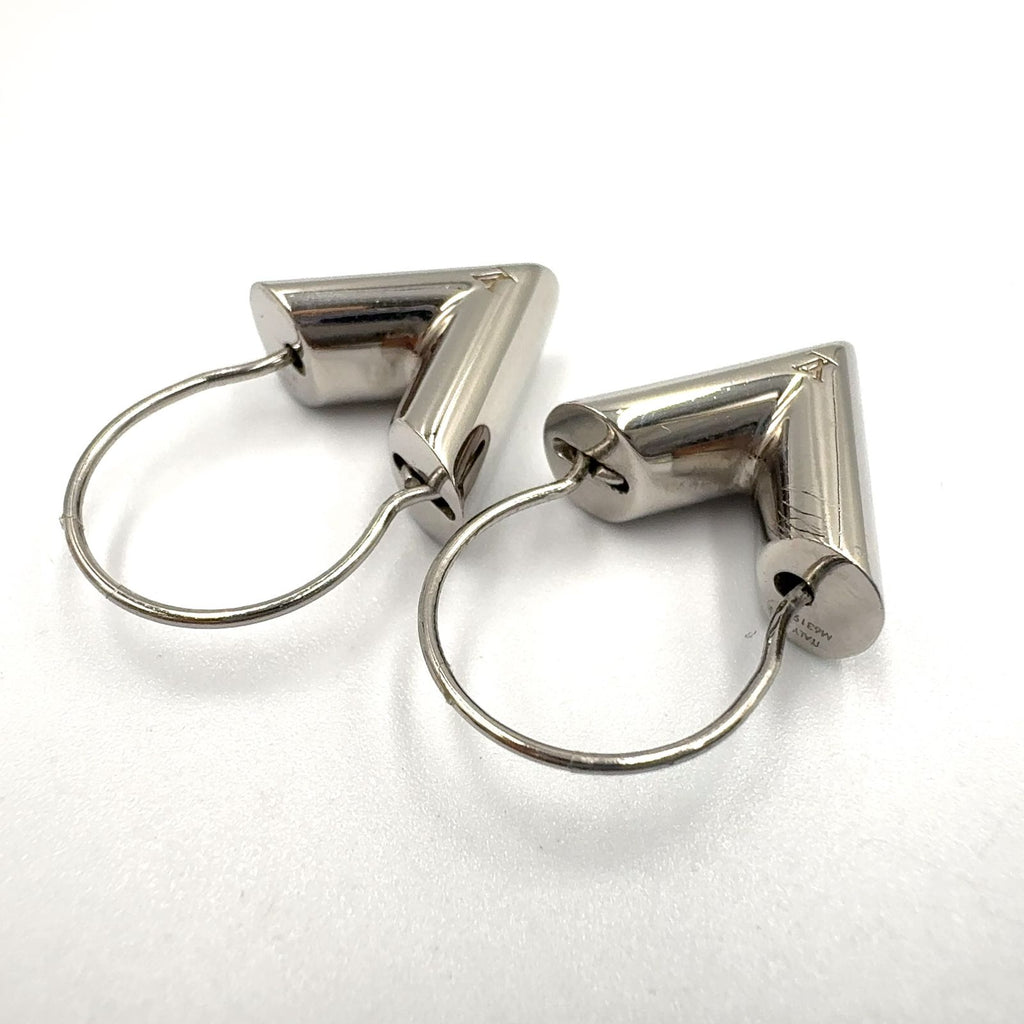 Louis Vuitton Hoop Earrings Essential Metal Silver — view 6