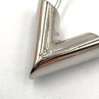 Louis Vuitton Hoop Earrings Essential Metal Silver — view 4