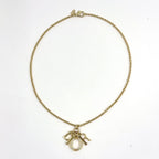 Dior Evolution Color Stone Clear Gold Necklace — view 3