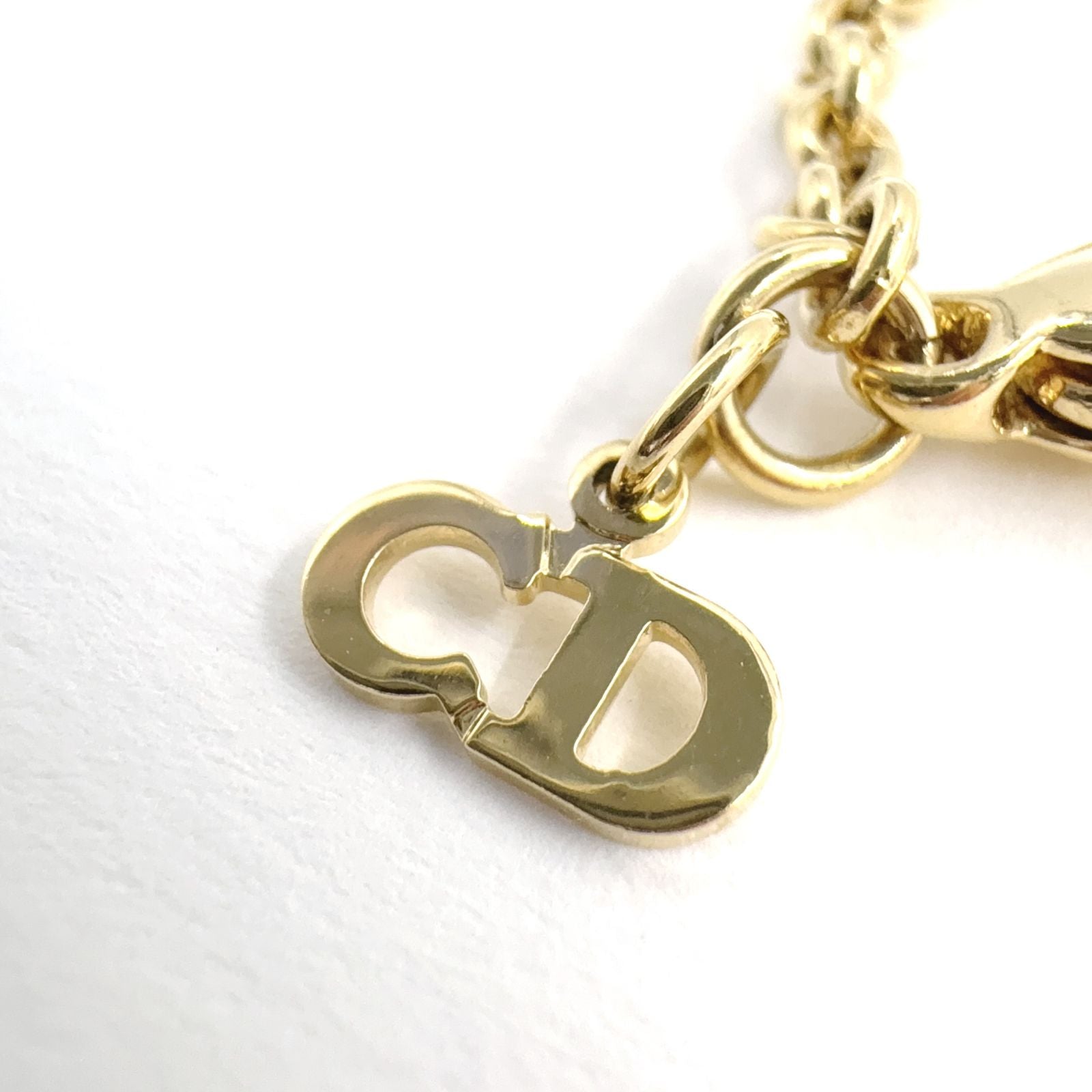 Dior Evolution Color Stone Clear Gold Necklace — view 4