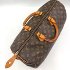 Louis Vuitton Speedy 40 Monogram Leather Brown Light Handbag Gold — view 9