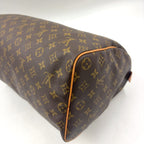 Louis Vuitton Speedy 40 Monogram Leather Brown Light Handbag Gold — view 8