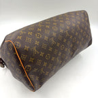 Louis Vuitton Speedy 40 Monogram Leather Brown Light Handbag Gold — view 7