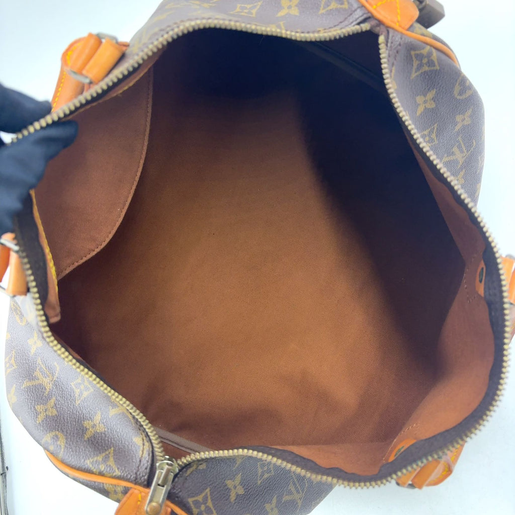 Louis Vuitton Speedy 40 Monogram Leather Brown Light Handbag Gold — view 3