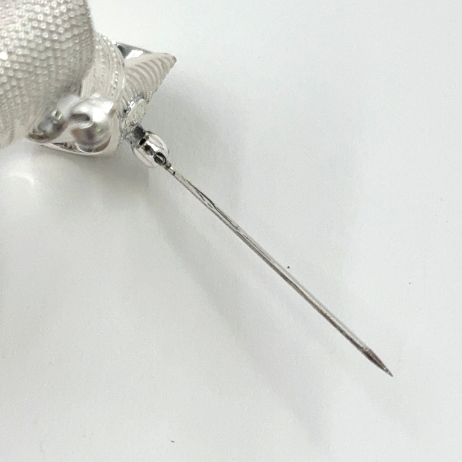 Dior Ribbon Motif Metal Silver Brooch — view 5