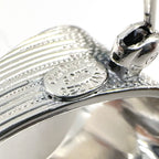 Dior Ribbon Motif Metal Silver Brooch — view 4