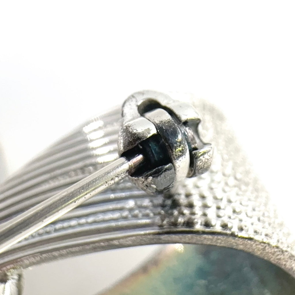 Dior Ribbon Motif Metal Silver Brooch — view 6