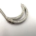 Tiffany & Co Moon Diamond Clear Platinum Necklace — view 9