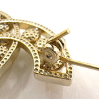 Chanel CC Logo Pearl Faux Gold White Brooch — view 6