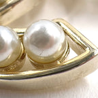 Chanel CC Logo Pearl Faux Gold White Brooch — view 8