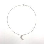 Tiffany & Co Moon Diamond Clear Platinum Necklace — view 3