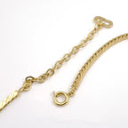 Dior Triangle Rhinestone Enamel Color Stone Clear Gold Black Necklace — view 8