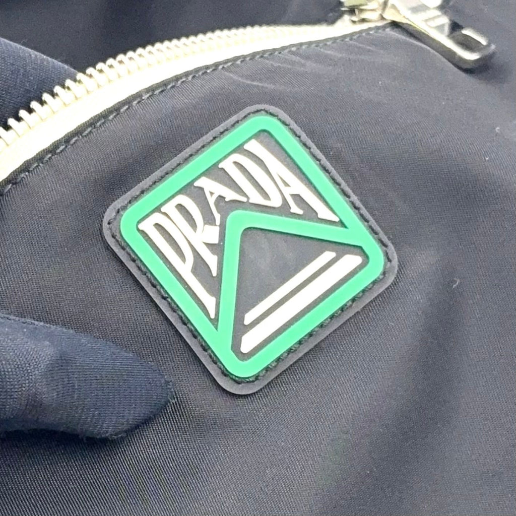 Prada Tessuto Leather Nylon Black Backpack Silver — view 7