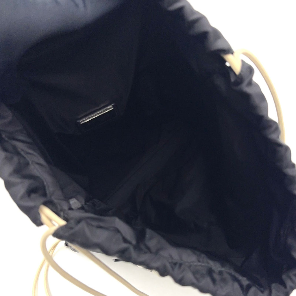 Prada Tessuto Leather Nylon Black Backpack Silver — view 3