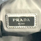Prada Tessuto Leather Nylon Black Backpack Silver — view 4