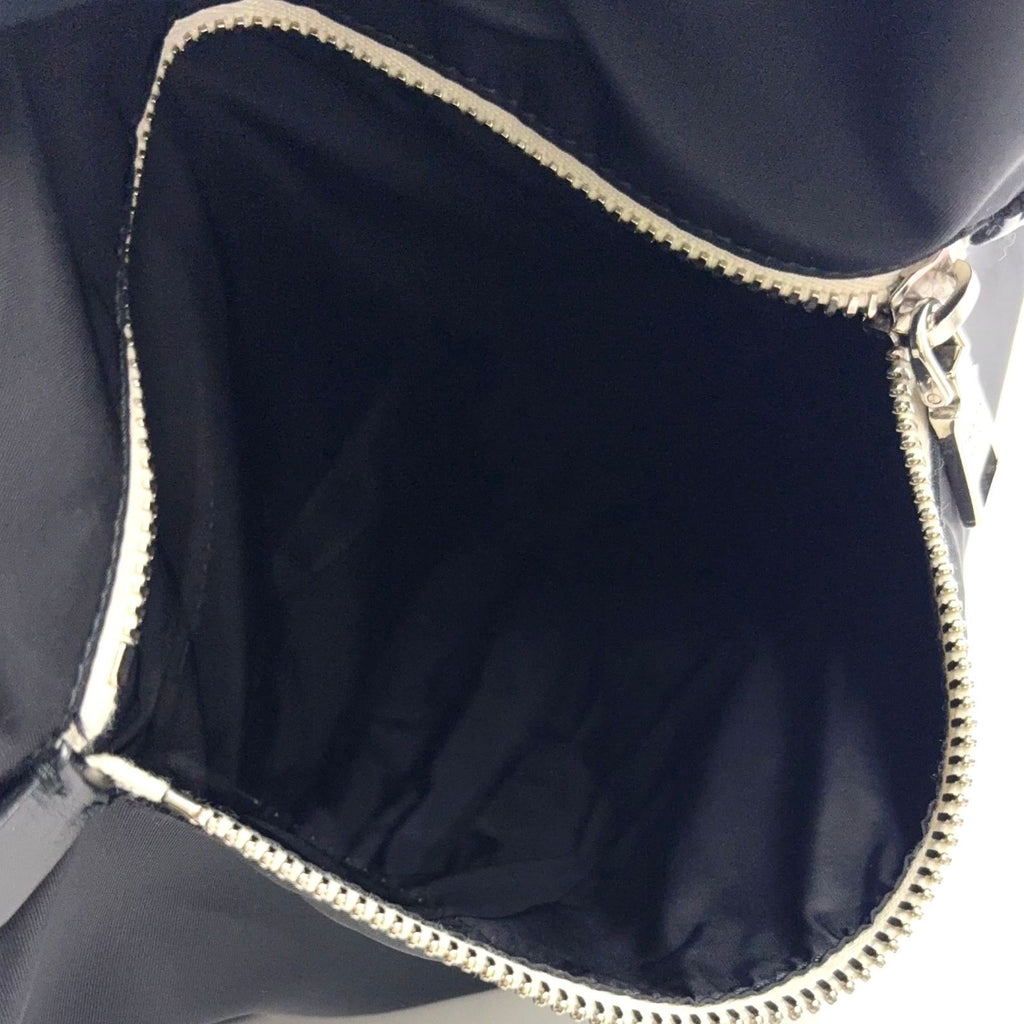 Prada Tessuto Leather Nylon Black Backpack Silver — view 9