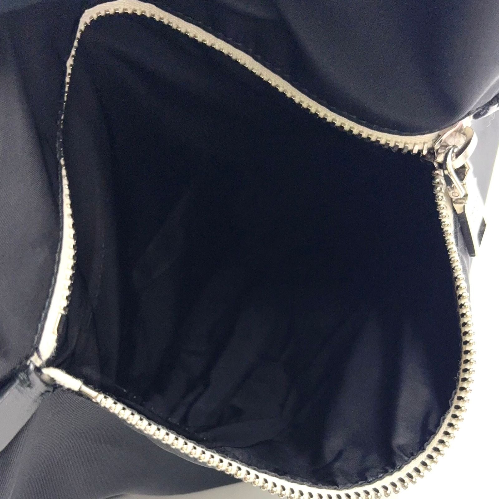 Prada Tessuto Leather Nylon Black Backpack Silver — view 9