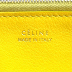 Celine Large Zip Leather Gray Beige Wallet Silver — view 4