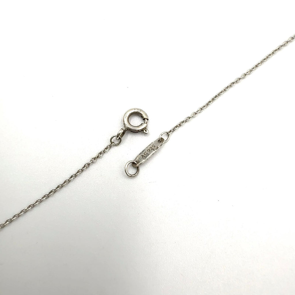 Tiffany & Co Blue Double Heart Tag Enamel Silver Light Necklace — view 8