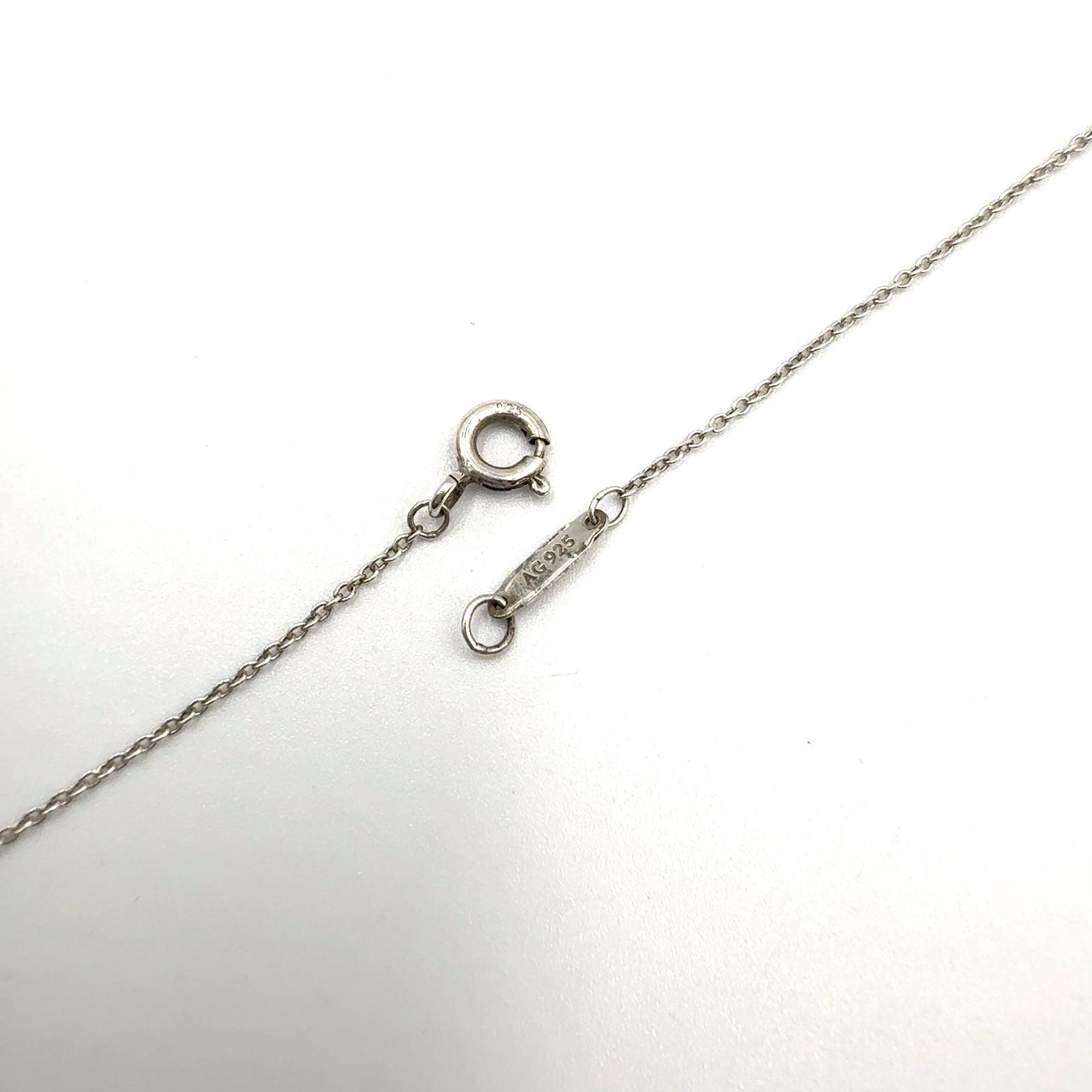 Tiffany & Co Blue Double Heart Tag Enamel Silver Light Necklace — view 8