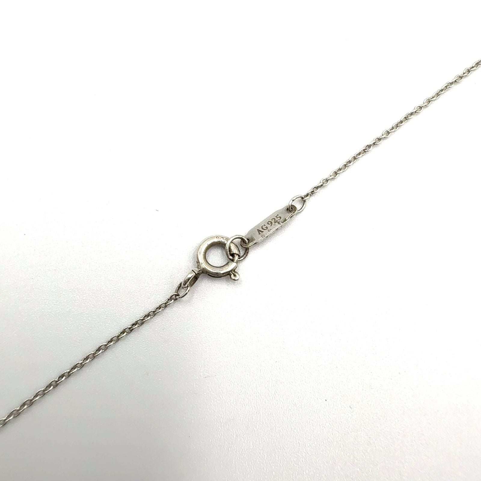 Tiffany & Co Blue Double Heart Tag Enamel Silver Light Necklace — view 7