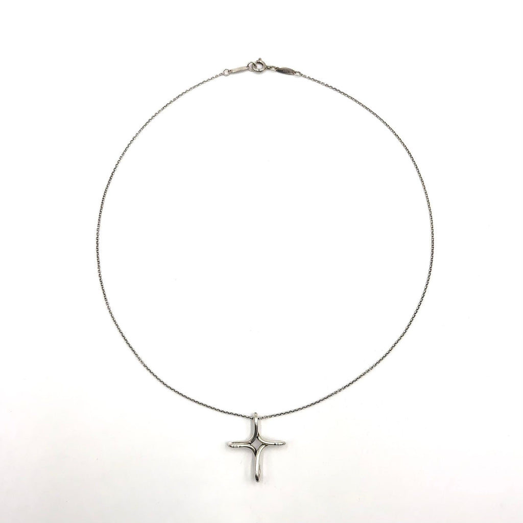 Tiffany & Co Infinity Cross Silver Necklace — view 3