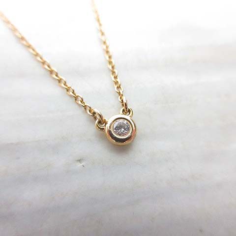 Tiffany & Co by the Yard Pendant Diamond 18k Yellow Gold Elsa Peretti