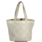 Chanel Tote Logo CC Quilted Leather Ivory — view 2