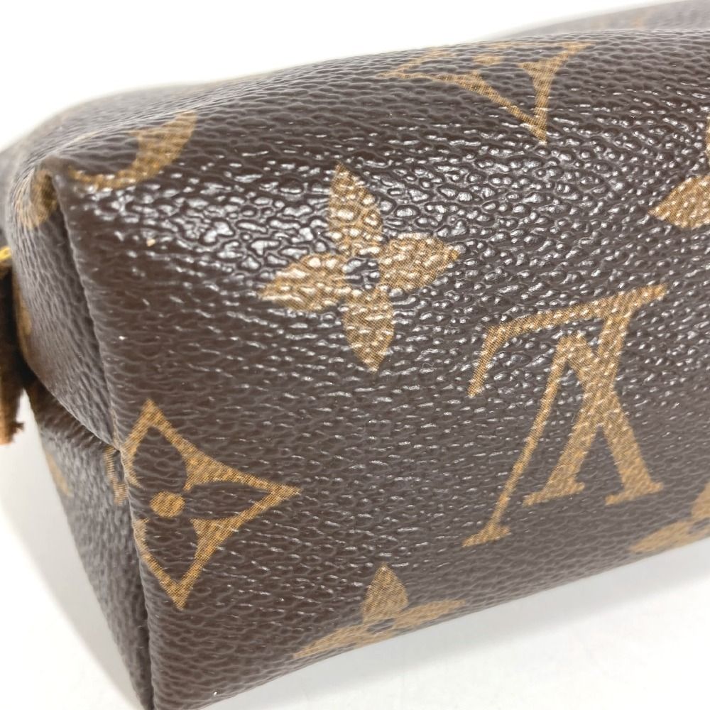 Louis Vuitton Makeup Pouch Pochette Cosmetic PM Monogram Canvas Brown — view 3