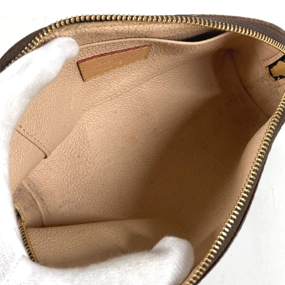Louis Vuitton Makeup Pouch Pochette Cosmetic PM Monogram Canvas Brown — view 7