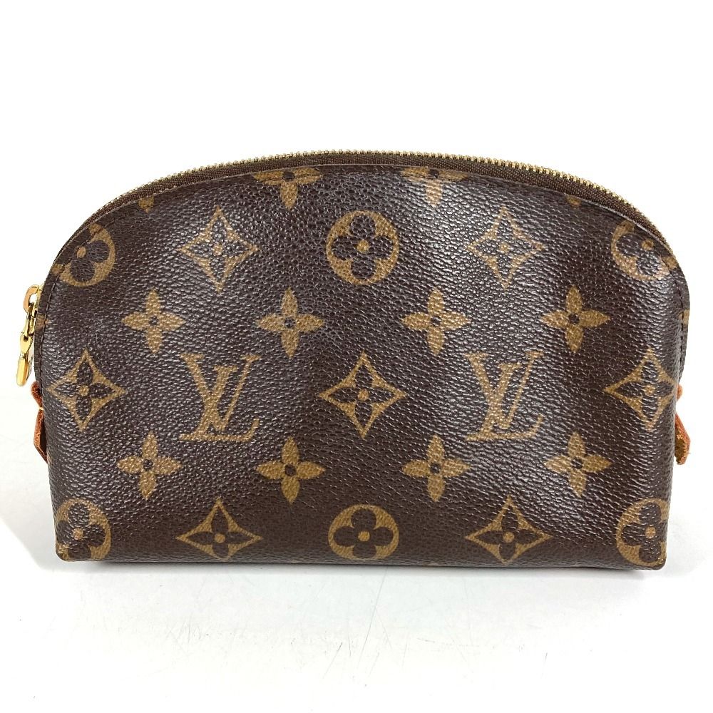 Louis Vuitton Makeup Pouch Pochette Cosmetic PM Monogram Canvas Brown